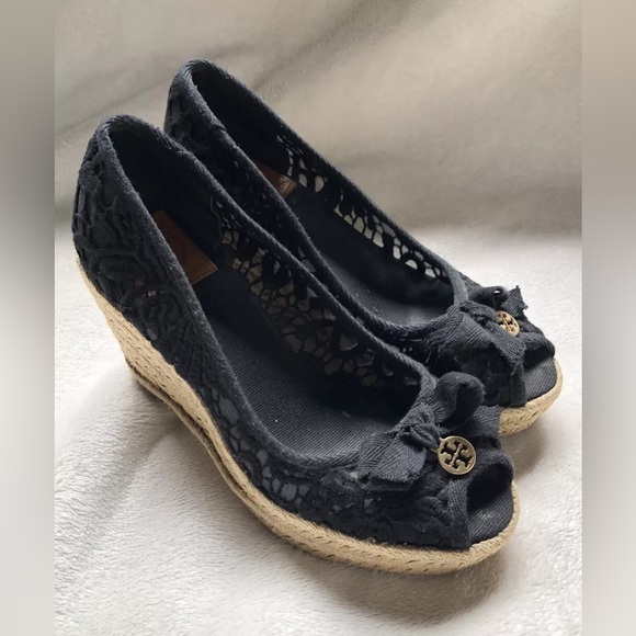 Tory Burch Jackie Lace Espadrille Wedge - Picture 5 of 9